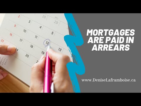 Mortgages are paid in arrears