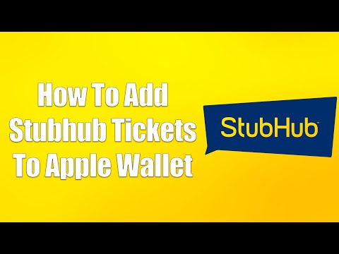 How To Add Stubhub Tickets To Apple Wallet